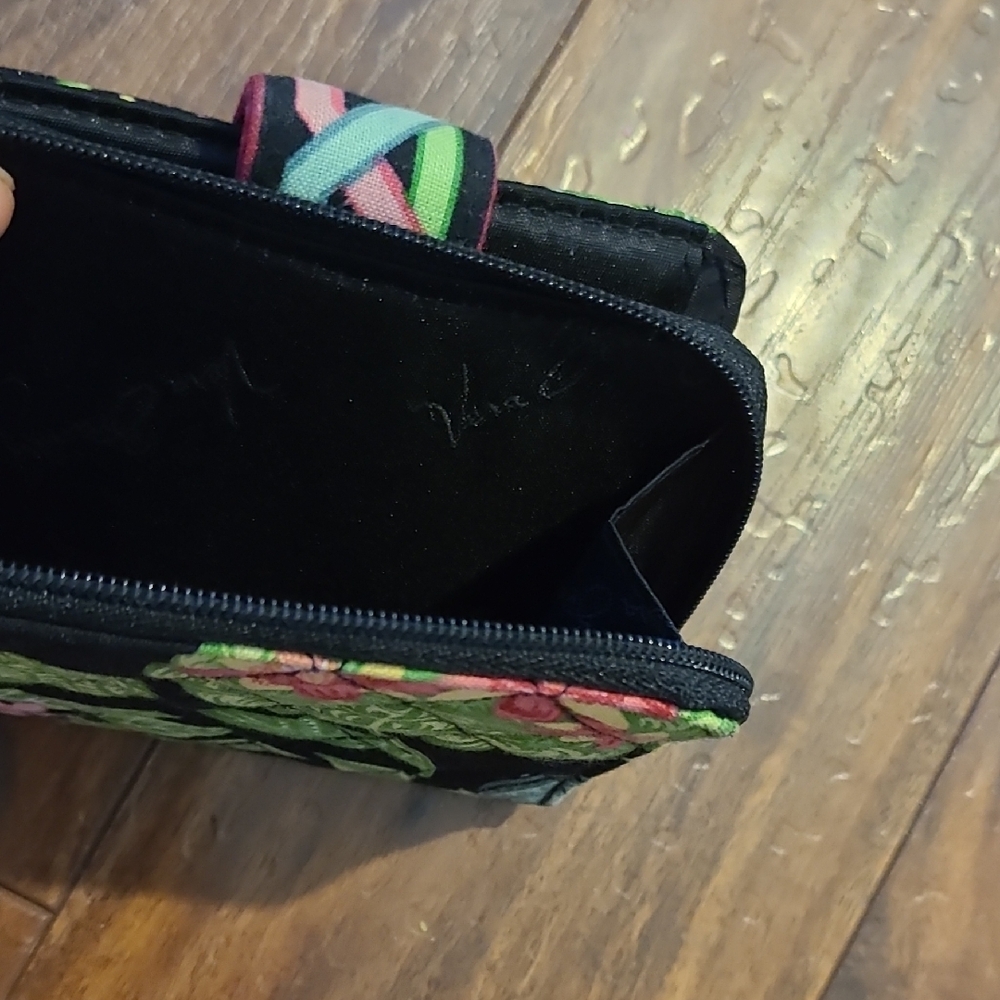 Vera Bradley Black Floral Wallet - Picture 3 of 8